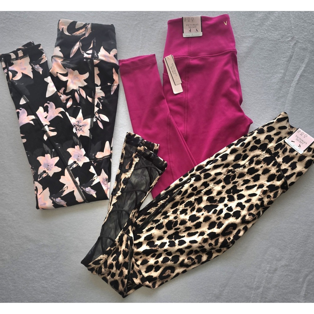 LOT of 3, 2 NWT Victoria's Secret Incredible Essential Leggings Size 2 High Rise